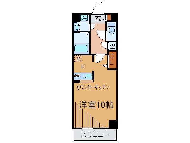 サンシャインレジデンス(1K/4階)の間取り写真