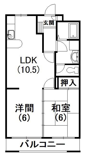 トップメゾンれい(1LDK/2階)の間取り写真