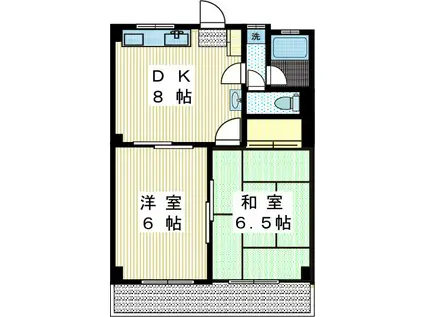 手塚コーポII(2DK/3階)の間取り写真