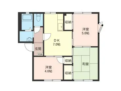 メープルハイム(3DK/1階)の間取り写真