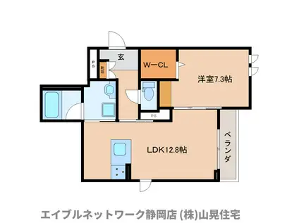 プレミアス安東(1LDK/1階)の間取り写真