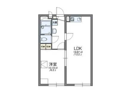 レオパレスエールII(1LDK/2階)の間取り写真