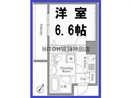 T&G神田マンション(1K/6階)の間取り写真