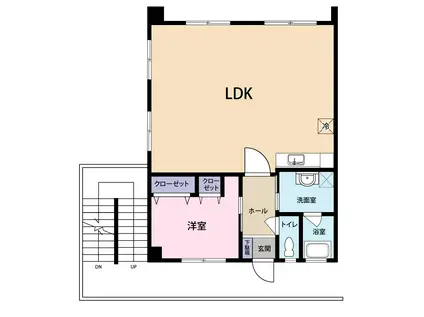 クローバヒル(1LDK/2階)の間取り写真