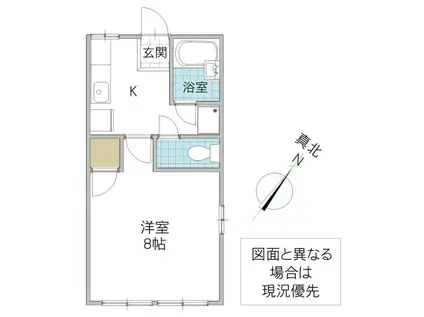 トニーコーポ(1K/2階)の間取り写真