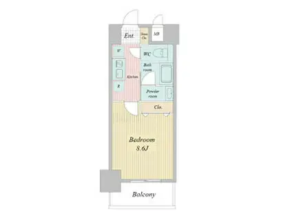 レジディア高岳(1K/3階)の間取り写真