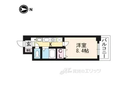 CAプレザントヒル(1K/7階)の間取り写真