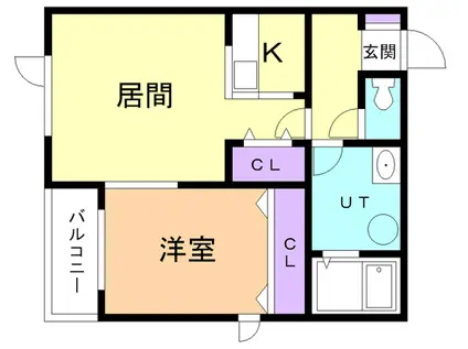 ヴィーナスステージII(1LDK/2階)の間取り写真