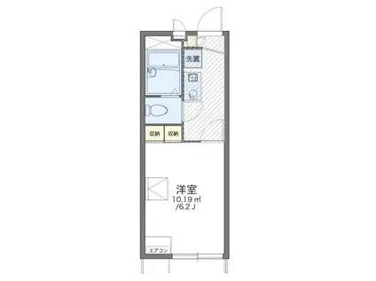 レオパレスVESPER(1K/1階)の間取り写真