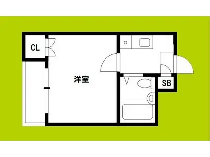 パステル東幸(1K/6階)の間取り写真