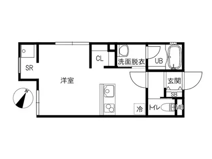 BEL STELLA(ワンルーム/1階)の間取り写真