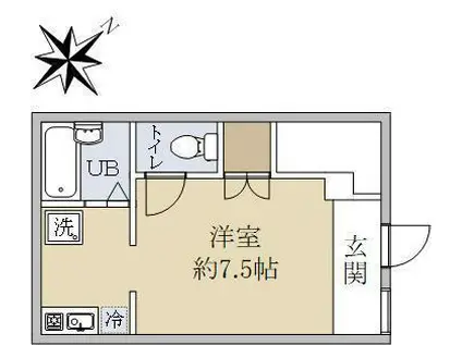 アートヒルズ国領町(ワンルーム/1階)の間取り写真