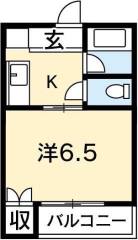 北條マンション(1K/3階)の間取り写真