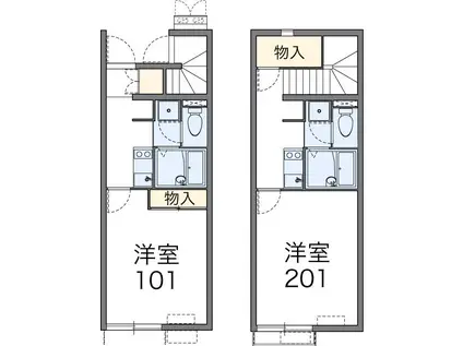 レオネクスト玉手II(1K/2階)の間取り写真