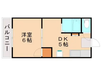 プライマリー九工大南(1DK/2階)の間取り写真