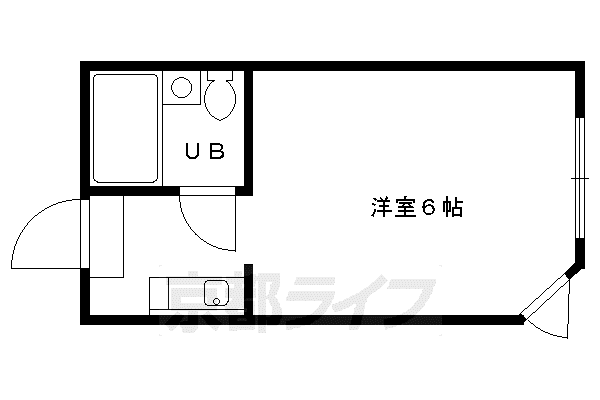 マンションシャトウ(1K/2階)の間取り写真