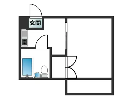 パフィオ今寺(1DK/1階)の間取り写真