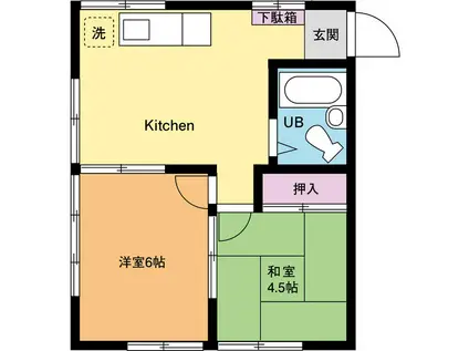 グリーンメゾン(2K/1階)の間取り写真