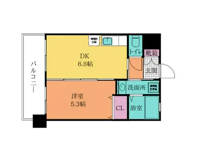 フェルト127(1DK/5階)の間取り写真