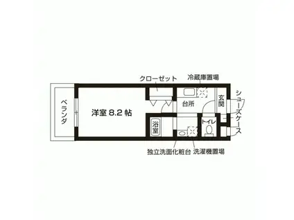 ラビグレイス武庫川ウエスト(1K/6階)の間取り写真