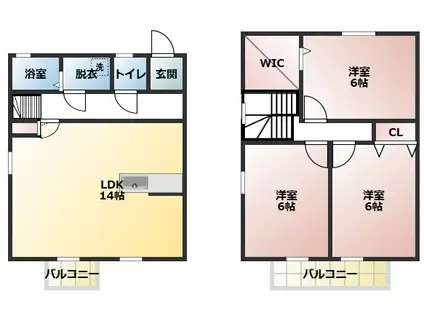 CORTE QUATTRO(3LDK/1階)の間取り写真