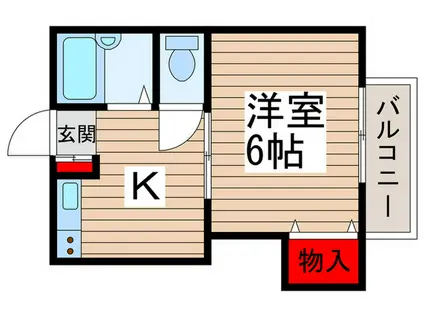 アム-ルハイツ(1K/1階)の間取り写真