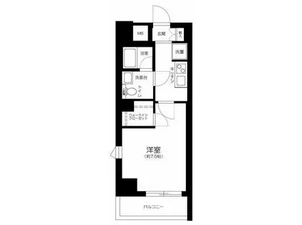 ビィ・フォルマ田園調布(1K/4階)の間取り写真