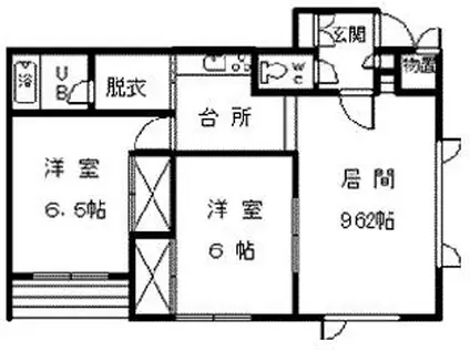 SKIII(2LDK/2階)の間取り写真