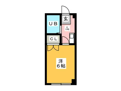 ホワイトハイツ(1K/1階)の間取り写真