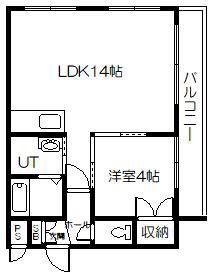エルダーハウス豊岡(1LDK/3階)の間取り写真
