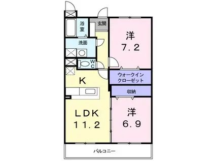 パインプラザ(2LDK/3階)の間取り写真