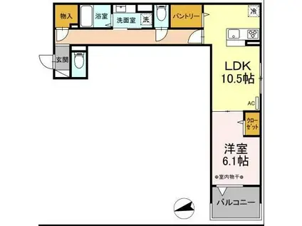 レクシア東葛西I(2LDK/2階)の間取り写真