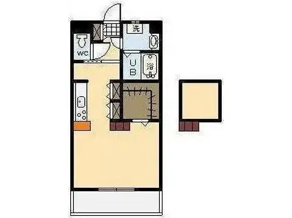 Y`S COURT.EXE(ワンルーム/8階)の間取り写真