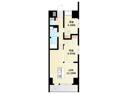ミリアビタNO.42(2LDK/2階)の間取り写真