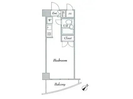 ティーズ エコ川崎(ワンルーム/8階)の間取り写真