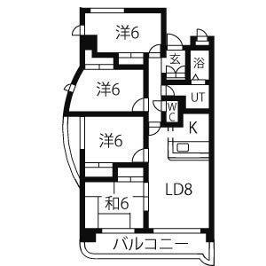 アルカディアIII(4LDK/5階)の間取り写真