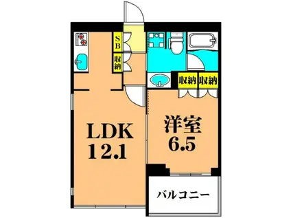 フレンシア玉川田園調布(1LDK/2階)の間取り写真