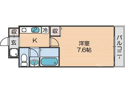 MPLAZA住吉公園弐番館(1K/9階)の間取り写真
