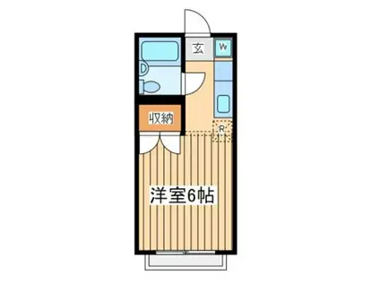 エステートピア旭が丘(ワンルーム/1階)の間取り写真