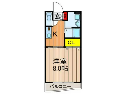 サンリットTK(1K/5階)の間取り写真