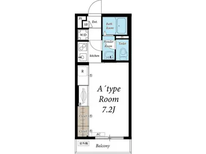 リブリ・大山(1K/2階)の間取り写真