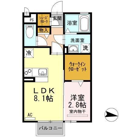 サンシャイン レジデンス(1LDK/2階)の間取り写真