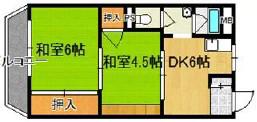 FOREST TERRAS MINOO(2DK/3階)の間取り写真