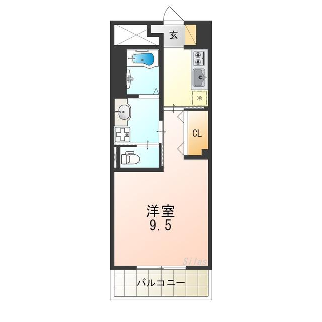 LIEN CHATEAU(1K/2階)の間取り写真