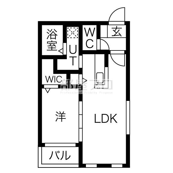 AVENIR43°(1LDK/4階)の間取り写真