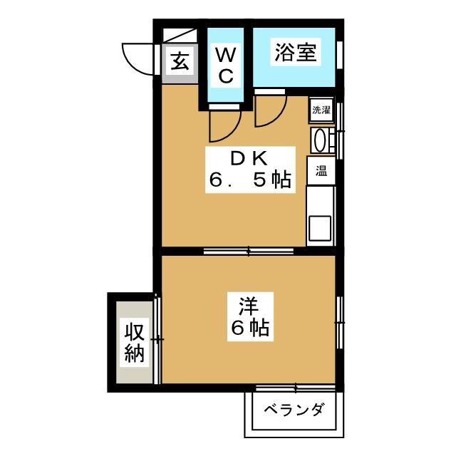 メゾンフジミ(1DK/2階)の間取り写真
