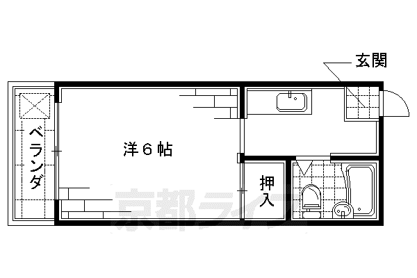 プランタン銀座(1K/2階)の間取り写真
