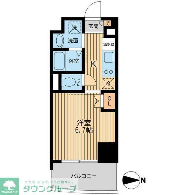 プライムアーバン西大島(1K/17階)の間取り写真
