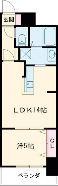 アルテノースタワー(1LDK/4階)の間取り写真