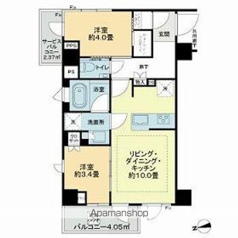 ピアース四谷HILLS(2LDK/3階)の間取り写真